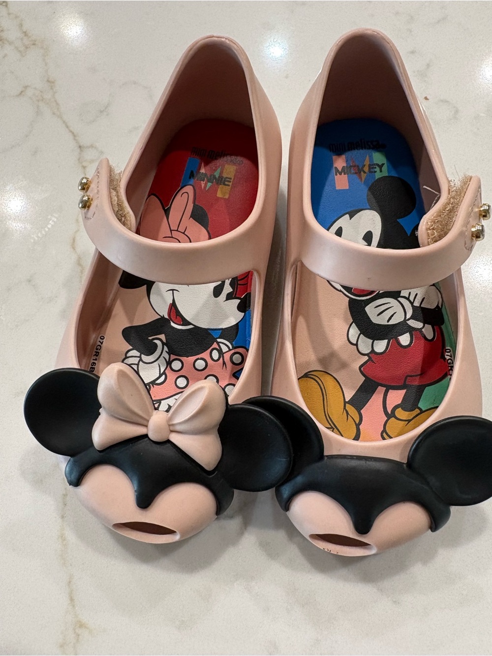 Mini Melissa Girls Pink Minnie Mouse Mary Jane Sandals